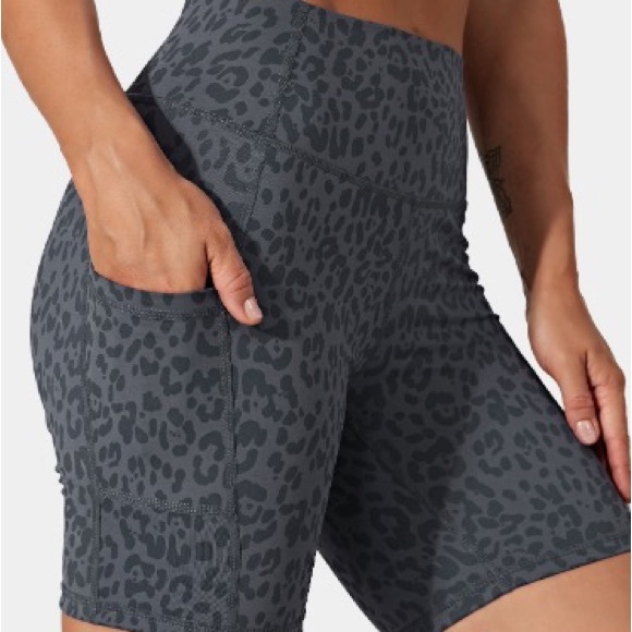 HALARA Small High Waisted Biker Shorts Cheetah Print - Picture 2 of 2